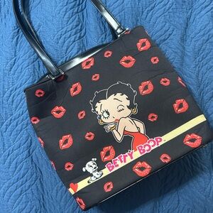Boop Black ,Rhinestone Purse & Pouch